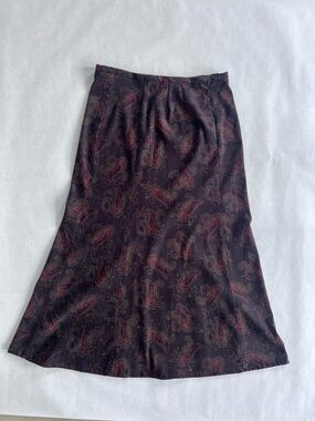Harve Benard Dark Brown Paisley Maxi Skirt Women’s Size 6